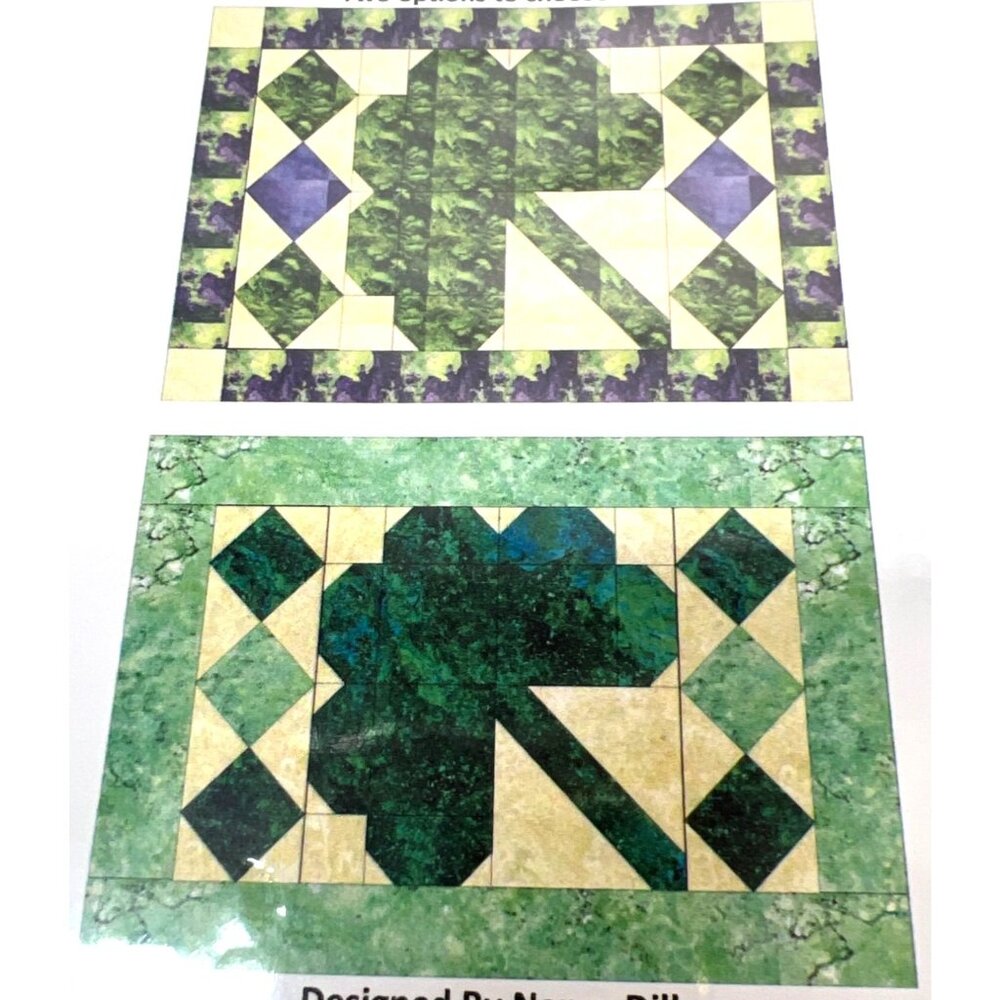 Calendar Placemats March Shamrock Quilting Pattern By Nancy Dill 12 1/2" x 18 1/